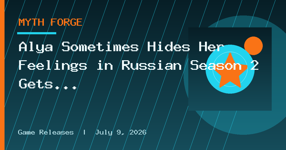 Alya Sometimes Hides Her Feelings in Russian Season 2 Gets a New Teaser Trailer