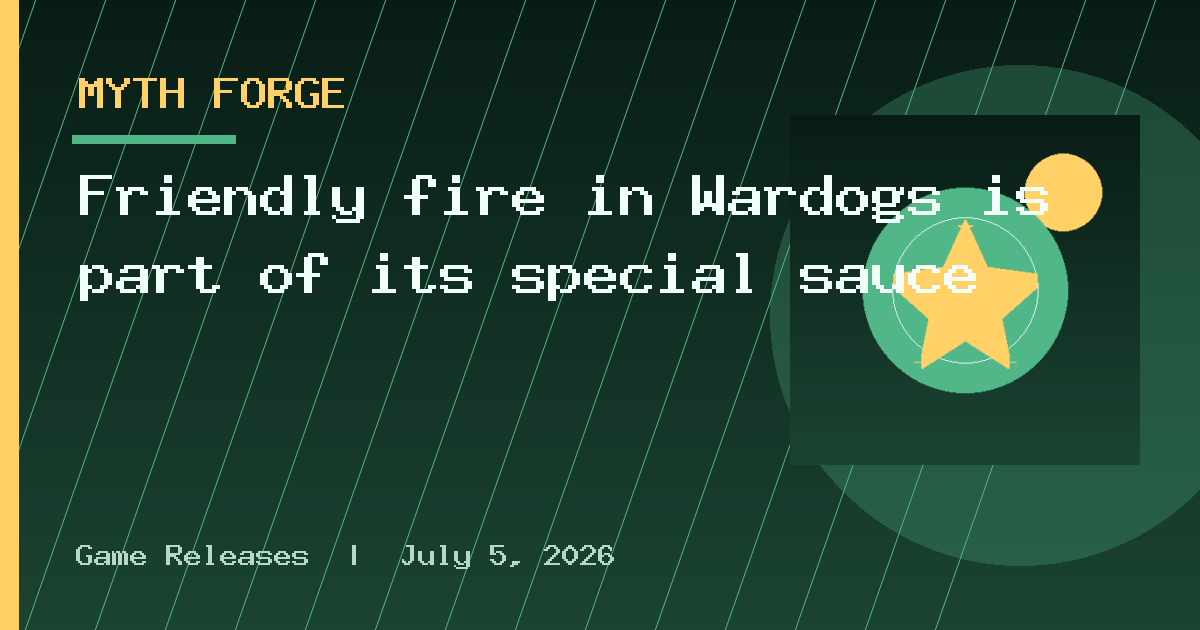 Friendly fire in Wardogs is part of its special sauce