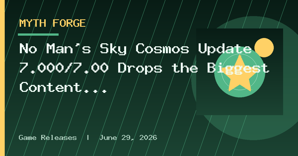No Man’s Sky Cosmos Update 7.000/7.00 Drops the Biggest Content Load So Far