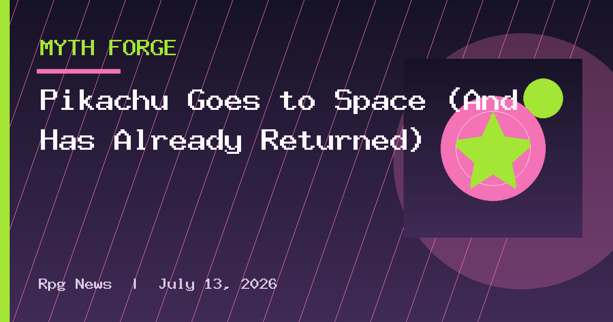 Pikachu Goes to Space (And Has Already Returned)