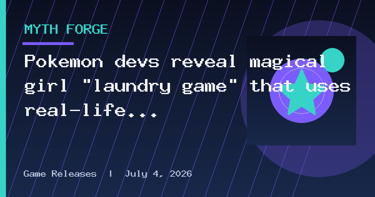 Pokemon devs reveal magical girl "laundry game" that uses real-life weather
