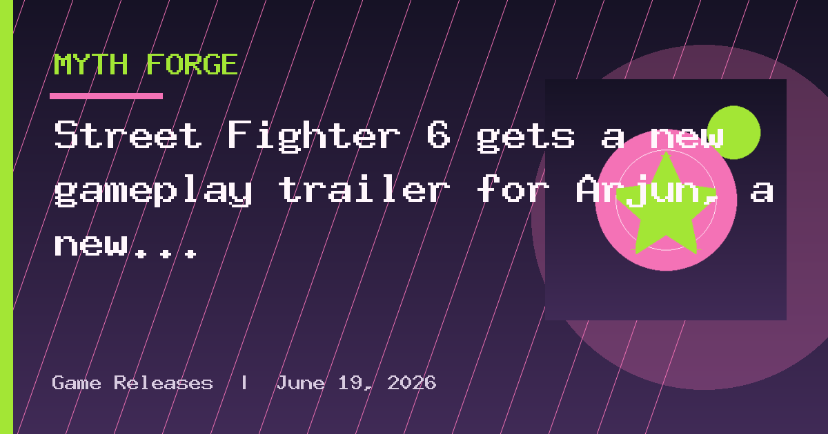 Street Fighter 6 gets a new gameplay trailer for Arjun, a new Indian brawler