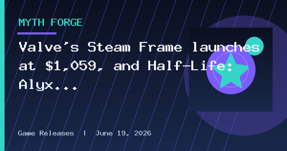 Valve's Steam Frame launches at $1,059, and Half-Life: Alyx comes free
