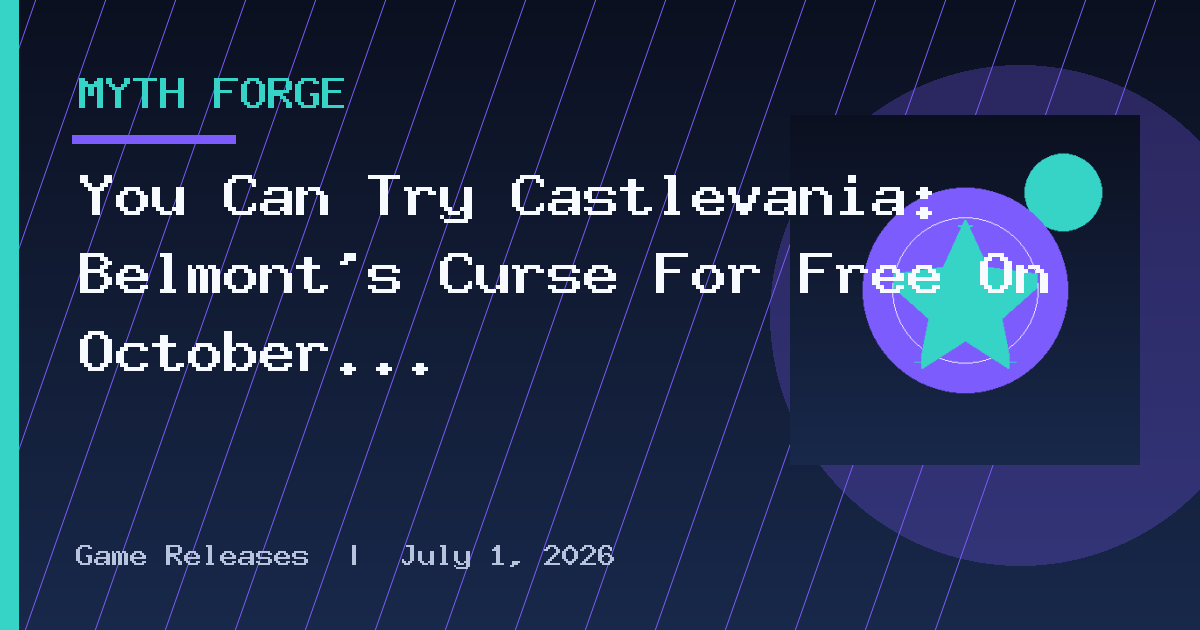 You Can Try Castlevania: Belmont's Curse For Free On October 1